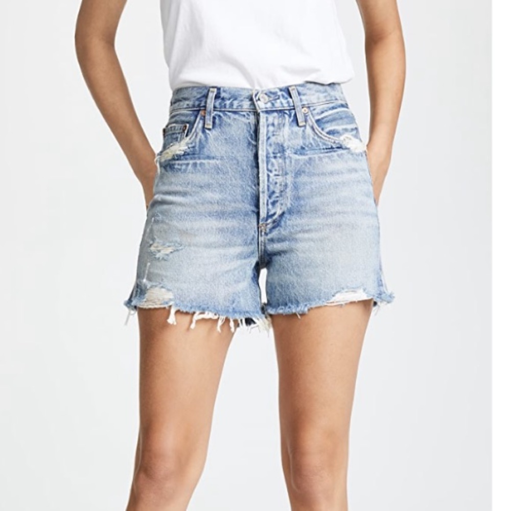 AGOLDE Dee ultra high rise shorts in ricochet